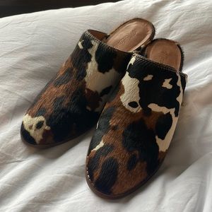 Madewell Harper Mule in Cow Calf Hair